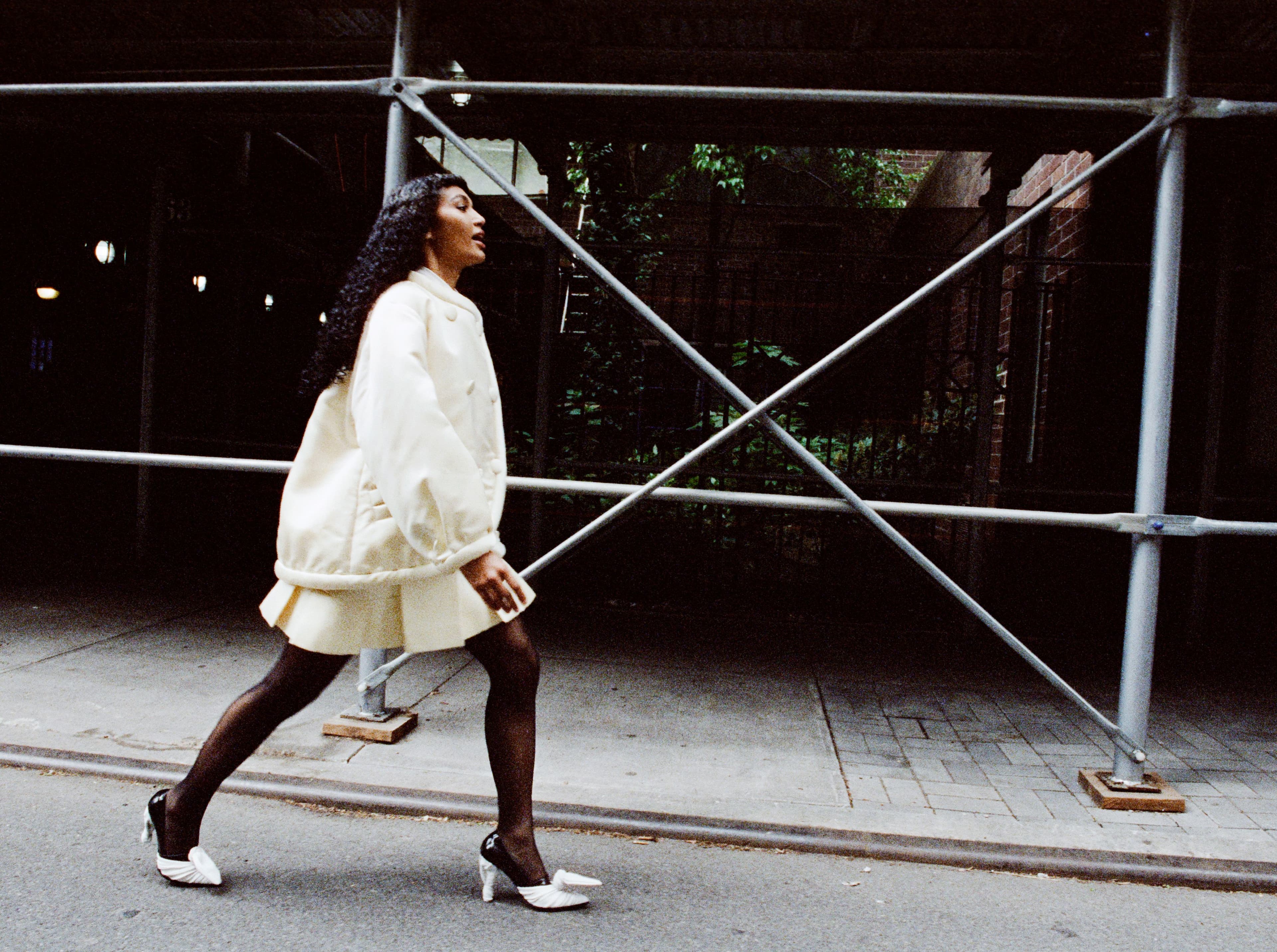 All CLOTHING and SHOES by ,Louis Vuitton., TIGHTS by ,Falke.