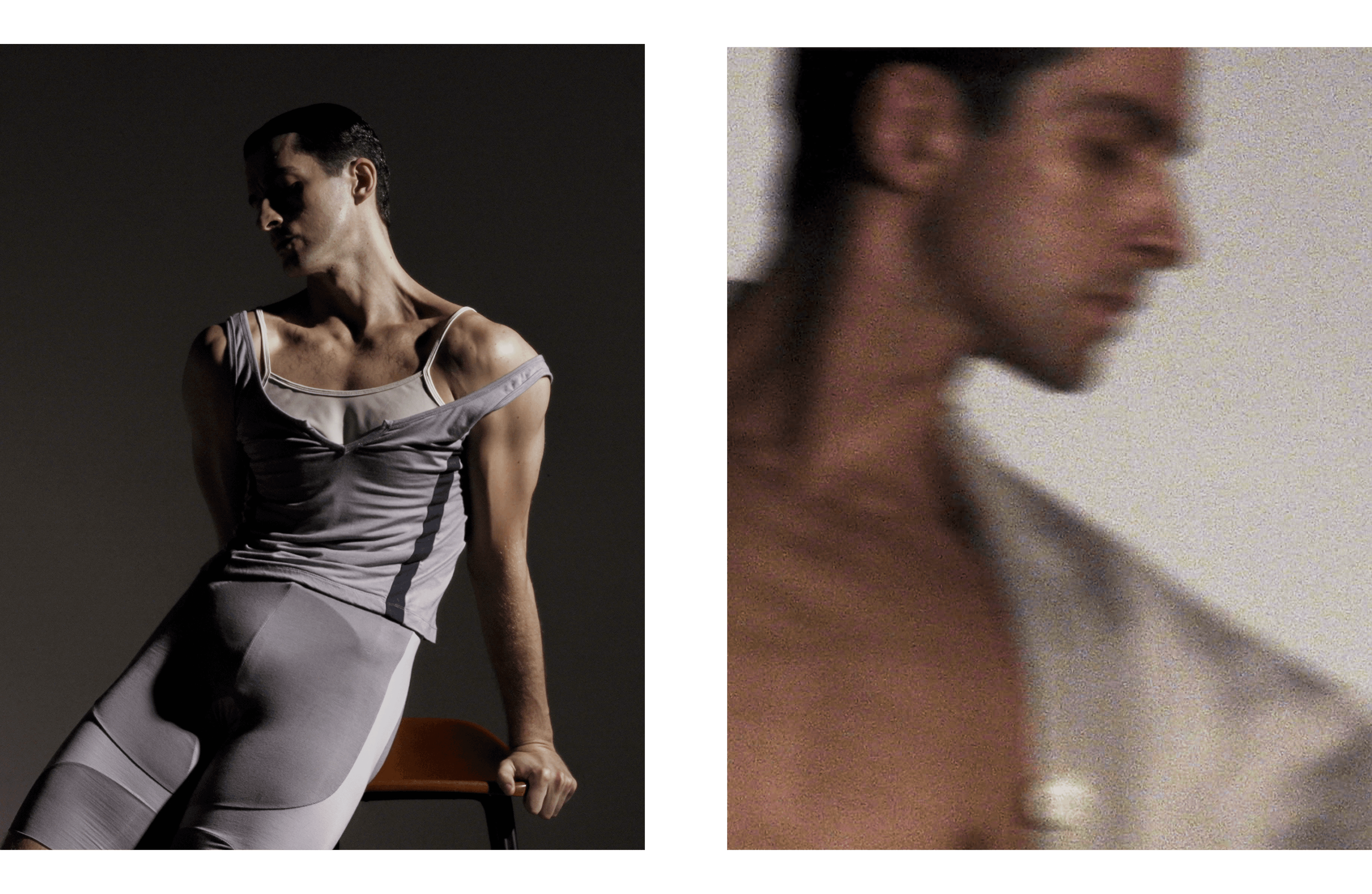 LEFT—All CLOTHING by Jacek Gleba. RIGHT—JACKET by Dior.