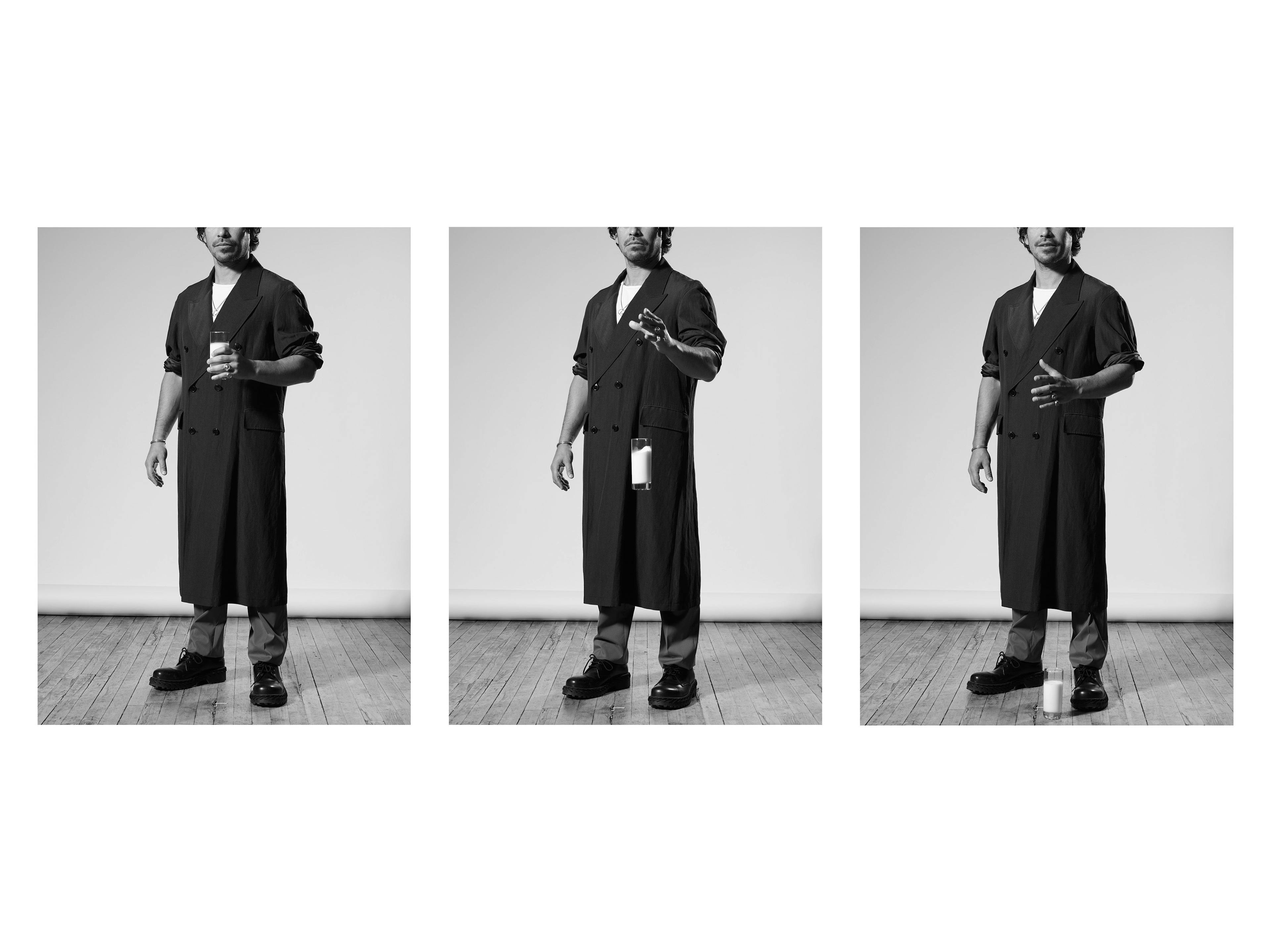 Coat and pants by Untitled Collective