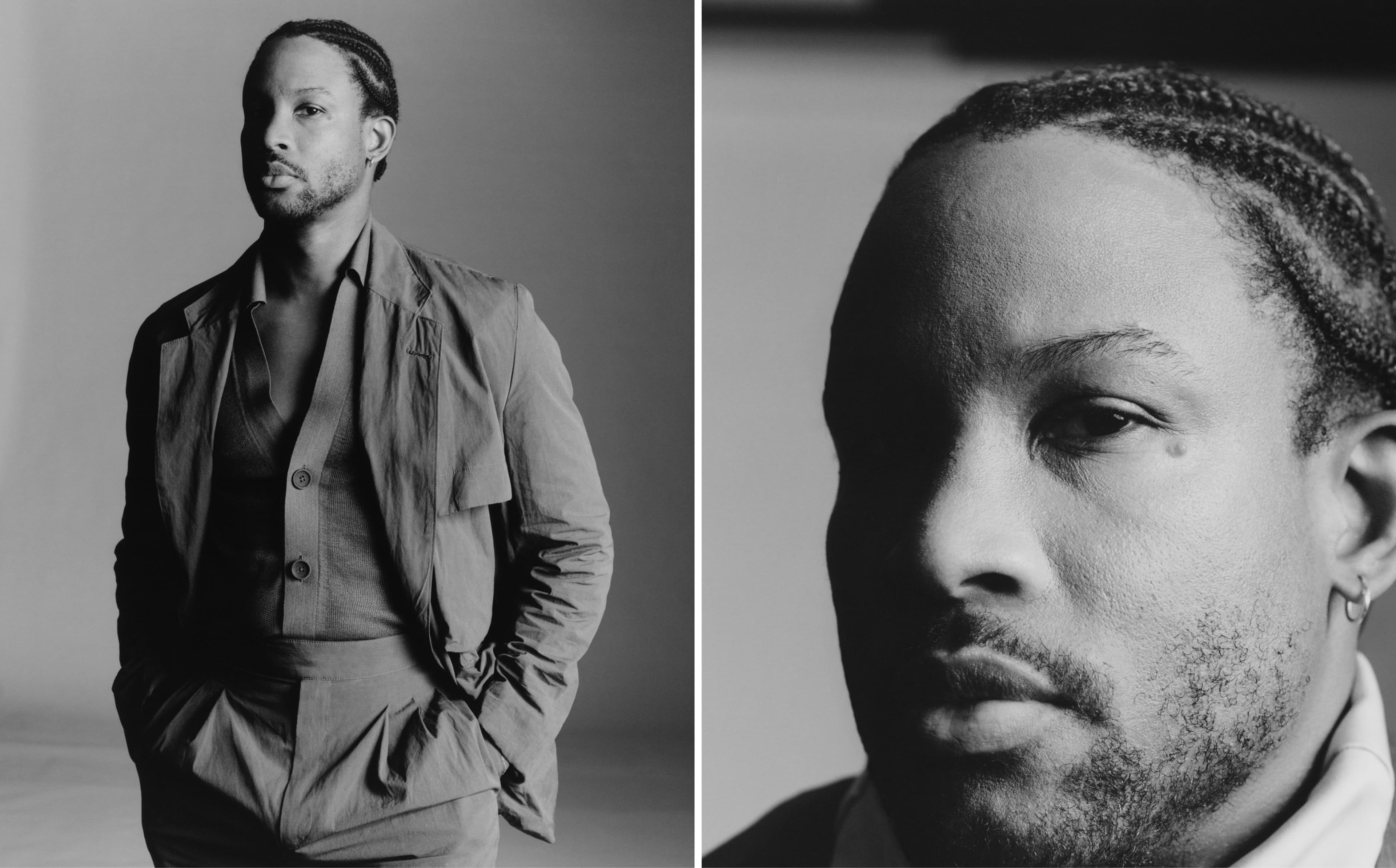 LEFT: All CLOTHING by Zegna. RIGHT: All CLOTHING by Hermès.