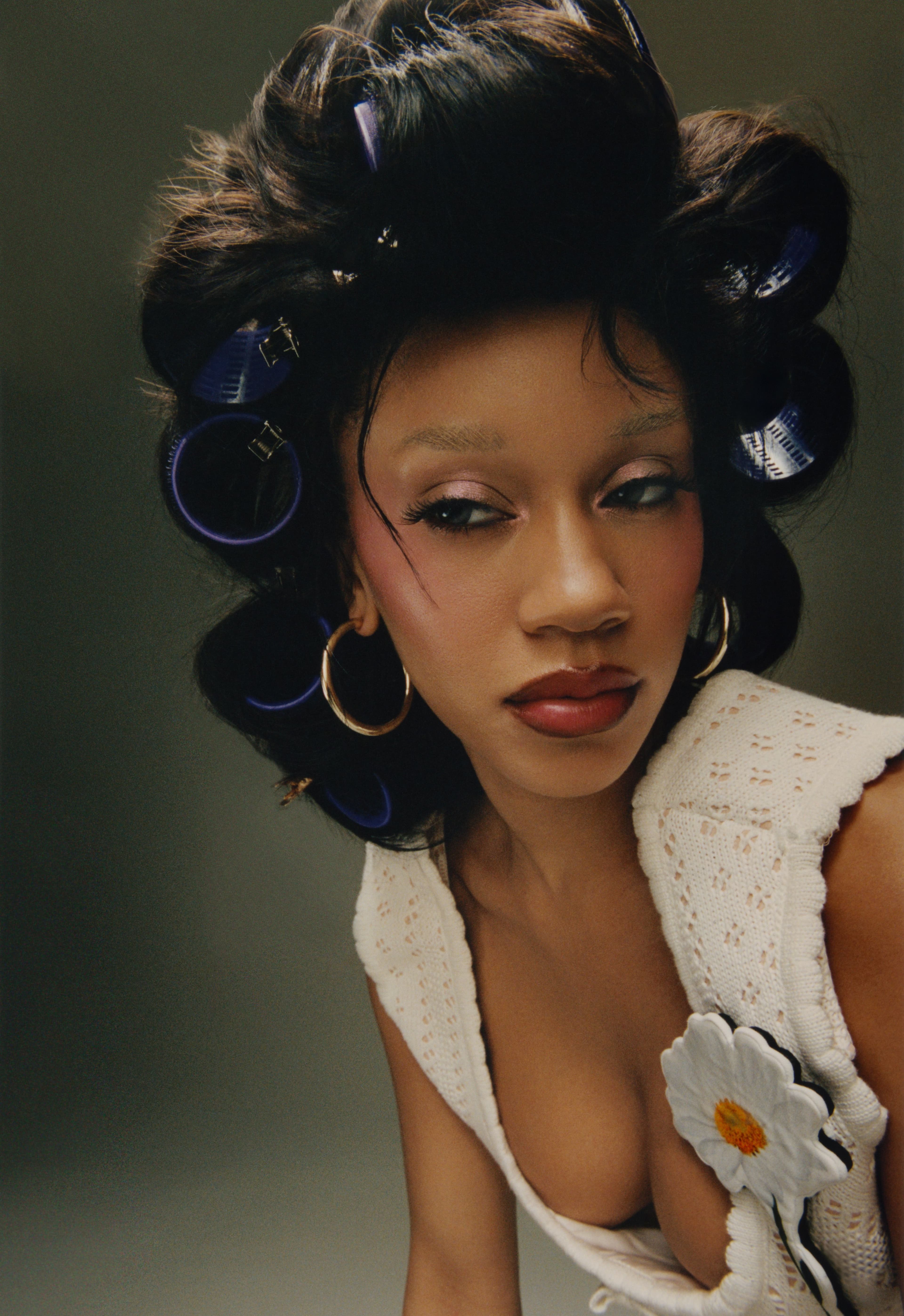 TOP by ,Marc Jacobs., EARRINGS by ,Jennifer Zeuner.