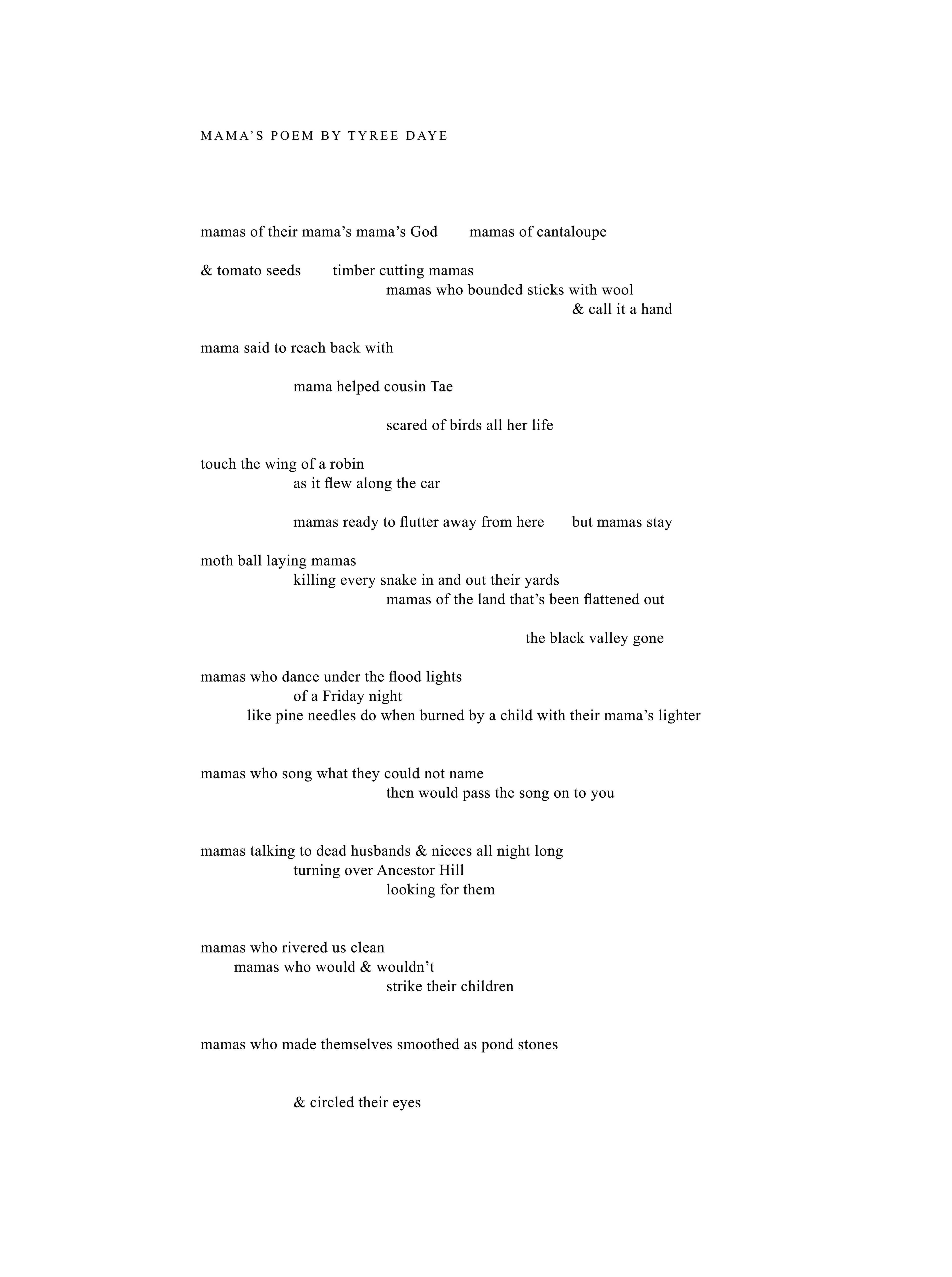 Mama’s Poem