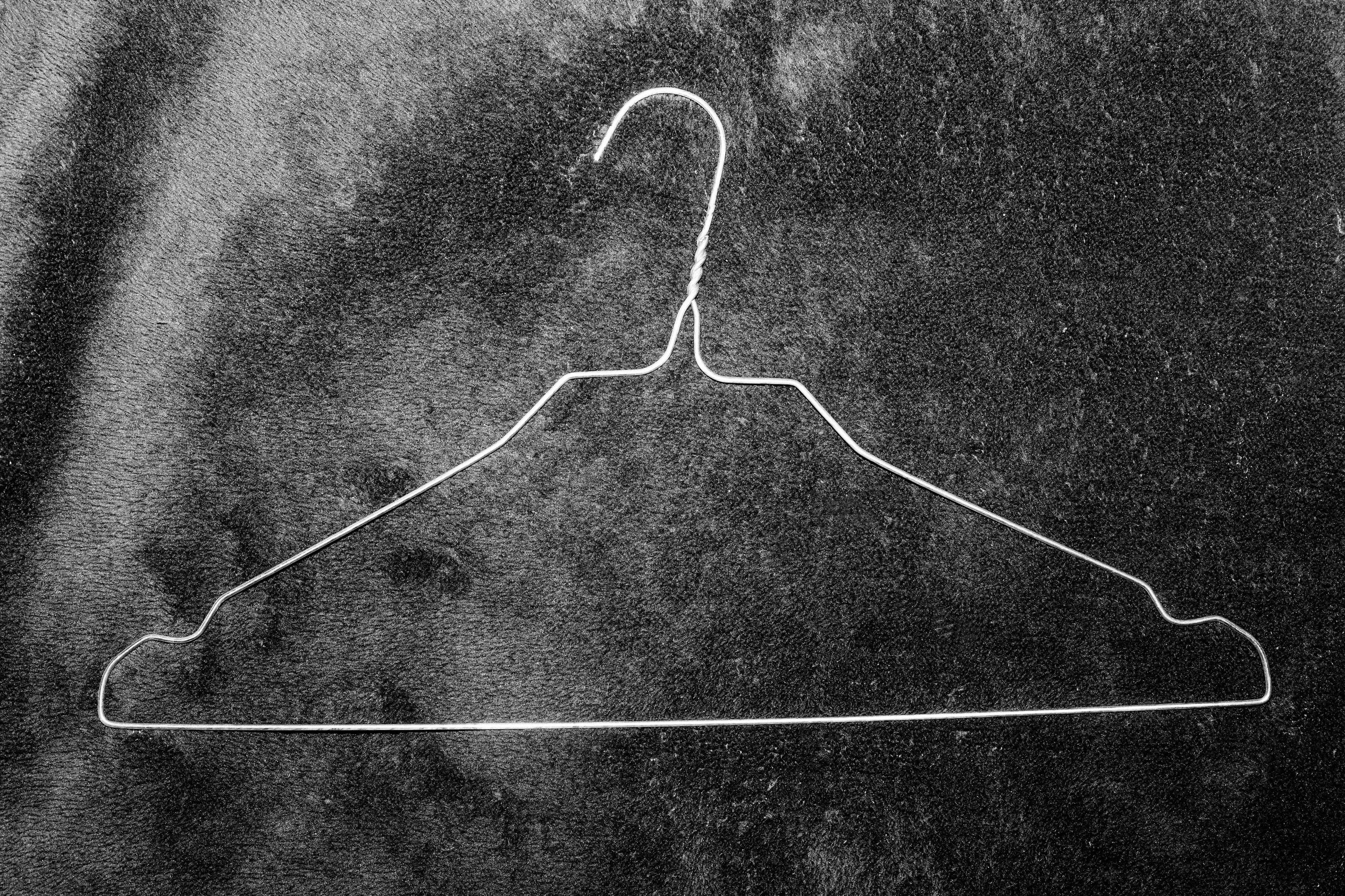 Laia Abril; 'Coat Hanger' from 'A History Of Misogyny, Chapter One, On Abortion;' 2017: "Desperate pregnant women have been known to probe themselves with knitting needles, whalebone, turkey feathers, umbrella rods and the infamous coat hanger. These can cause infection, haemorrhage, sterility and death. Abortion rights advocates worldwide have long used the coat hanger to symbolize what the anti-choice movement is trying to avoid. Ironically, the risky DIY method is seeing a resurgence in the United States, as access to safe and legal abortion falters."