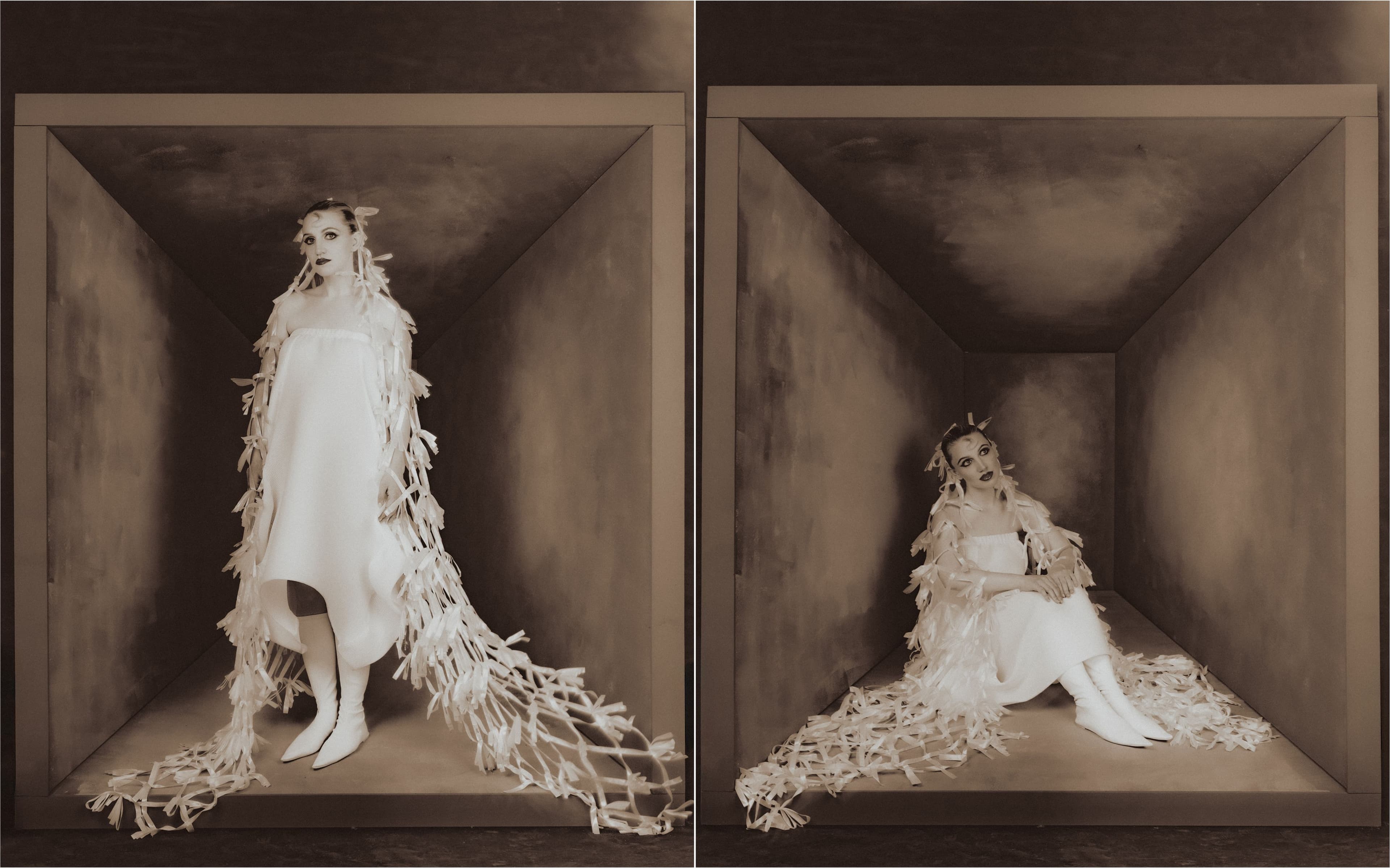 DRESS and SHOES by ,Melitta Baumeister., VEIL by ,Ocean Savage.