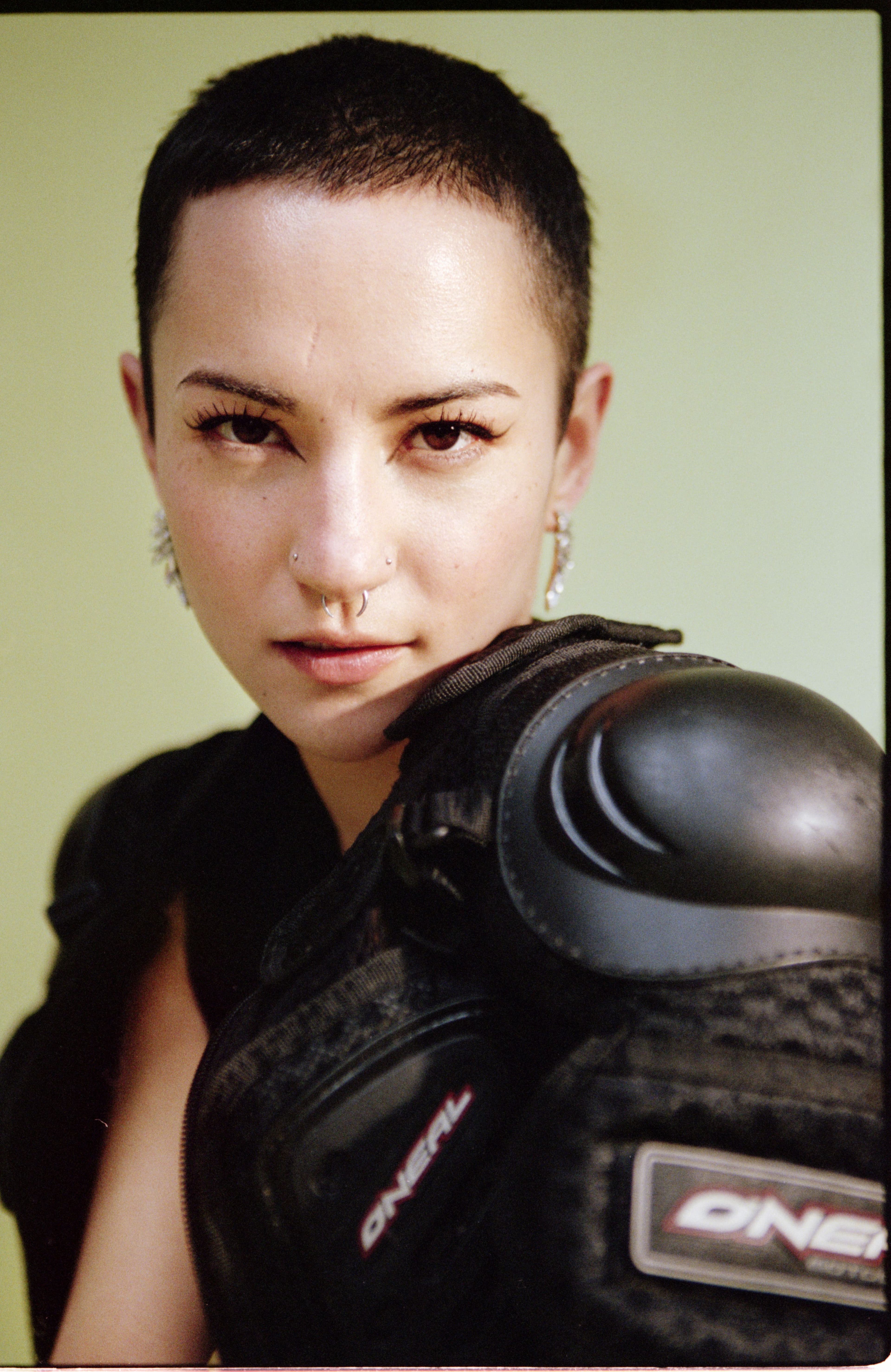 Vintage jacket by O’Neal. Vintage dress.